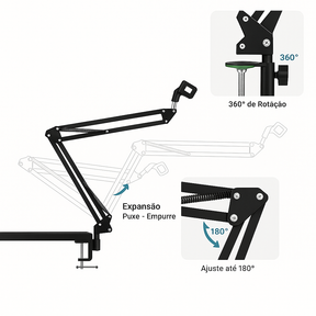 Suporte Pedestal de Mesa Multifuncional para Celular