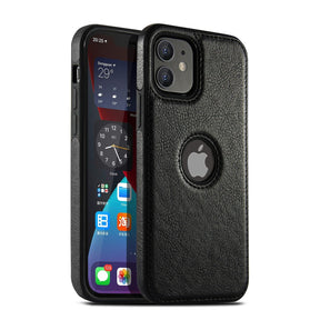 Case iPhone Slim Luxo de Couro com Destaque Maçã