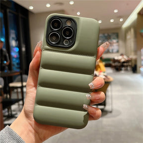 Case iPhone Luxo Puffer - Protetor de Câmera Preto